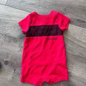 Calvin Klein Red Infant Romper